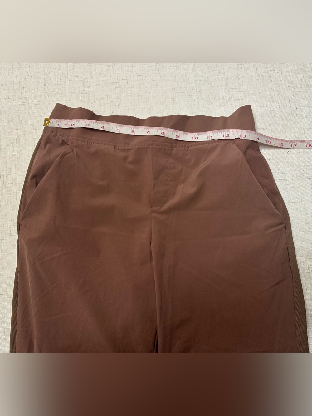 Women’s Brown Elastic-Waist Joggers - Picture 7 of 10